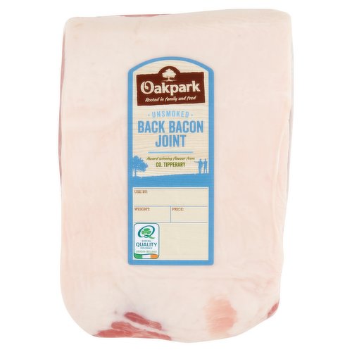 Oakpark Unsmoked Back Bacon Joint 1.2kg