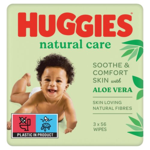 Huggies® Natural Care Baby Wipes - 3 packs (3 x 56 wipes)