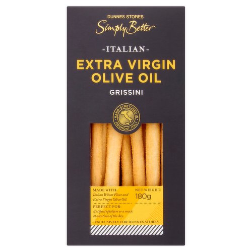 Dunnes Stores Simply Better Italian Extra Virgin Olive Oil Grissini 180g