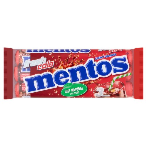 Mentos Fresh Cola Chewy Dragees 3 x 37.5g