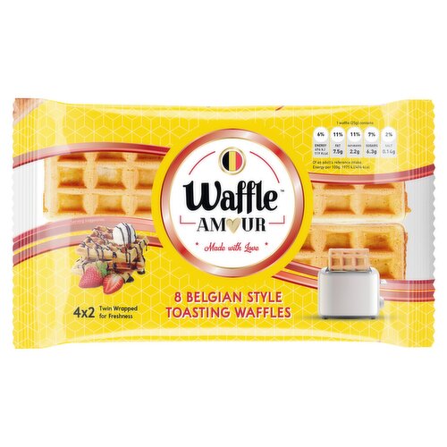 Waffle Amour 8 Belgian Style Toasting Waffles 200g