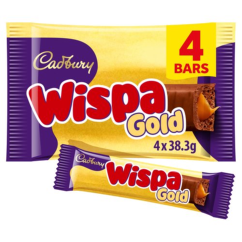 Cadbury Wispa Gold Chocolate Bar 4 Pack 153.2g