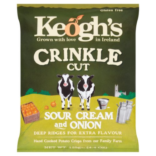 Keogh's Crinkle Cut Sour Cream and Onion 125g