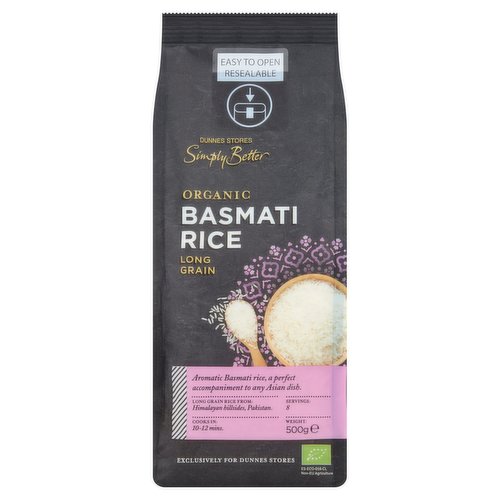 Dunnes Stores Simply Better Organic Basmati Rice 500g