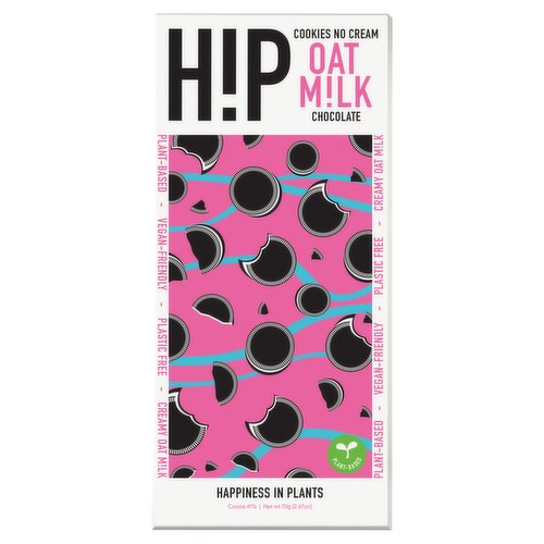 H!P Cookies No Cream Oat Milk Vegan Chocolate 70g