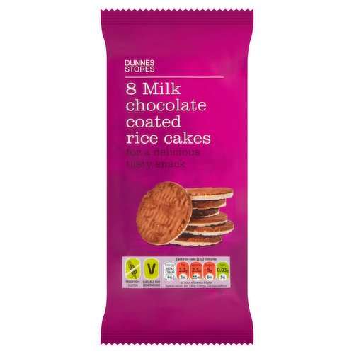 Dunnes Stores 8 Milk Chocolate Coated Rice Cakes 120g