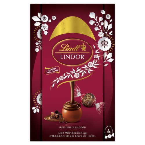 Lindt Lindor Milk Chocolate Egg with Lindor Double Chocolate Truffles 260g