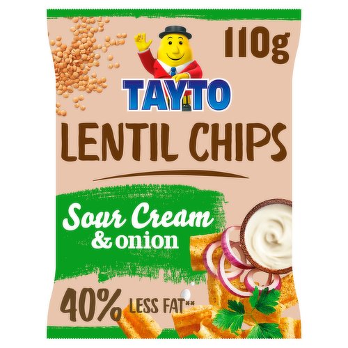 Tayto Lentil Chips Sour Cream & Onion Flavour 110g