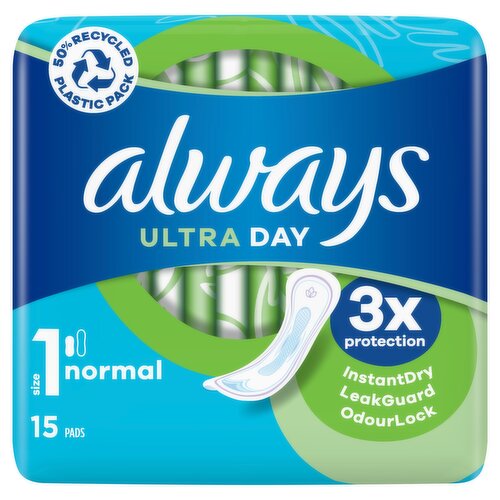 always Ultra Cotton Protection Normal Sanitary Napkins With Wings