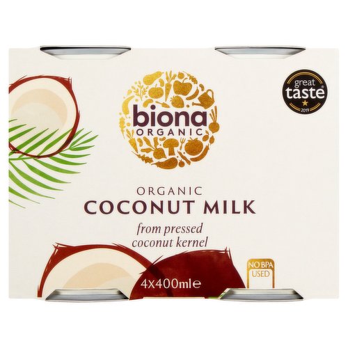 Biona Organic Coconut Milk 4 x 400ml