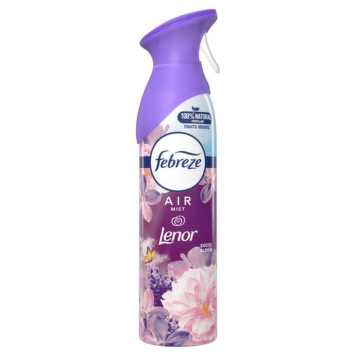 <b>Features</b><br/>Discover the Exotic bloom fragrance, a unique blend of fruits and flowers that relax your senses<br/>Unique Odourclear technology doesn't just mask but truly fights odours, leaving a light fresh scent<br/>Leaves your home with a beautiful light, fresh scent<br/>Non-flammable, natural propellant and perfect for any room in the house<br/>Wide range of high quality fragrances<br/><br/><b>Pack Size</b><br/>300Mililiters ℮<br/><br/><br/><b>Ingredients</b><br/>Benzisothiazolinone<br/><br/><b>Safety Warning</b><br/>Pressurised container: May burst if heated. Harmful to aquatic life with long lasting effects. Keep out of reach of children. Avoid contact with skin and eyes. IF in EYES: Rinse cautiously with water for several minutes. Remove contact lenses, if present and easy to do. Continue rinsing. Dispose of contents/container according to local regulations. Use only as directed. Keep away from heat, hot surfaces, sparks, open flames and other ignition sources. No smoking. Do not pierce or burn, even after use. Protect from sunlight. Do not expose to temperatures exceeding 50°C. 5% by mass of the contents are flammable. Contains Benzisothiazolinone. May produce an allergic reaction.<br/><br/><b>Storage Type</b><br/>Ambient<br/><br/>Country of Origin - Italy<br/>Packed In - Italy<br/><br/><b>Origin</b><br/>IT<br/><br/><b>Telephone Helpline</b><br/>[UK] 0800 328 2882[IE] 1800 535 633<br/><br/><b>Return To</b><br/>Procter & Gamble UK,Weybridge,Surrey,KT13 0XP,UK<br/><br/>