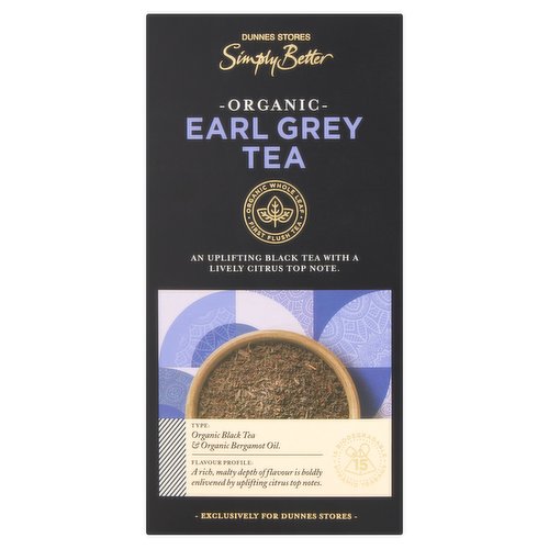 Dunnes Stores Simply Better 15 Organic Earl Grey Tea 30g