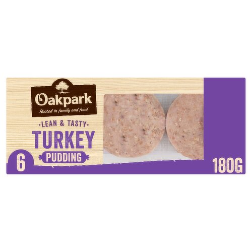 Oakpark Lean & Tasty Turkey Pudding 6 Slices 180g