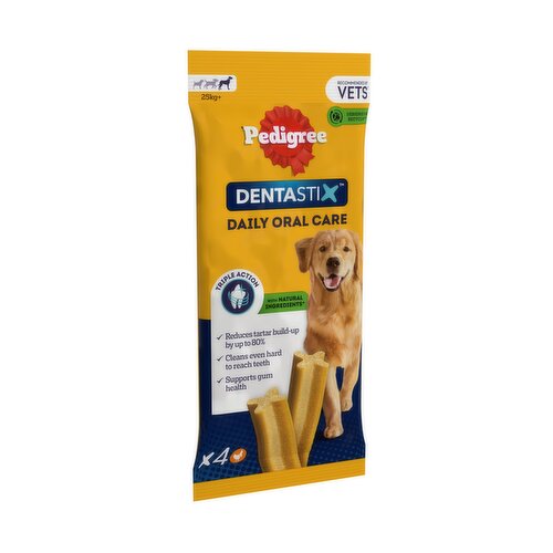 Pedigree Dentastix Daily Adult Large Dog Treats 4 x Dental Sticks 154g