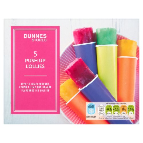 Dunnes Stores Push Up Lollies 5 x 70g (350g)