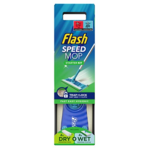 Flash Floor Cleaner Speedmop Starter Kit (4 Wet + 4 Dry Pads)