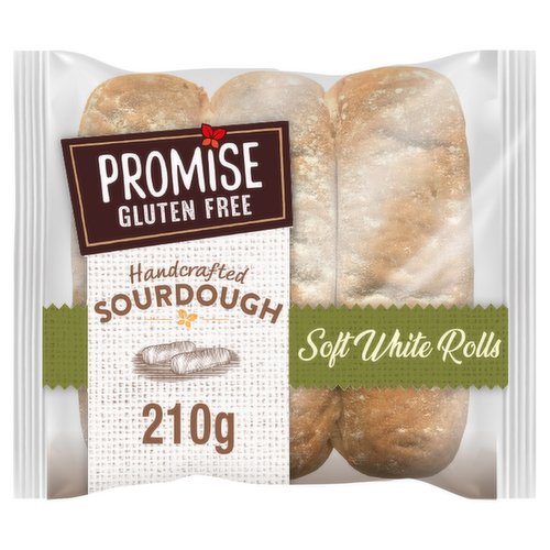 Promise Gluten Free Handcrafted Sourdough Soft White Rolls 210g