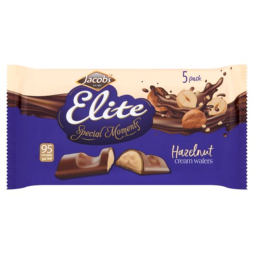 Jacob's Elite Hazelnut Cream Wafers 5 x 17.25g (86g)