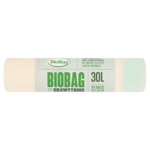 BioBag 10 Drawstring Bags 30L