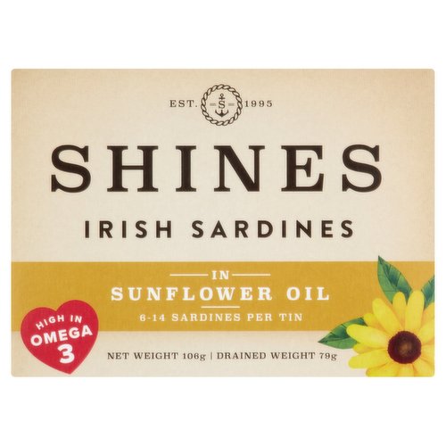 Shines Irish Sardines in Sunflower Oil 106g