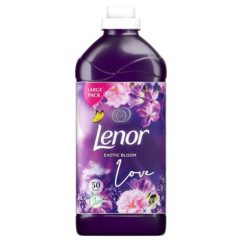 <b>Features</b><br/>Feel good in all of your fabrics with Lenor's best ever freshness and Plant-Based Softness<br/>Fabric Softener with Plant-Based Softness (Lenor’s softness is made with 80% plant-based ingredients)<br/>Make your journey irresistibly joyful! Exalt and uplift all your senses with notes of ginger lily flower, exquisitely layered with tropical berries<br/>Dermatologically tested Fabric Conditioner<br/>Bottle can be recycled again<br/>0% dye Fabric Softener<br/>Use in combination with Bold detergent and Lenor in-wash scent booster for a deep clean and matching scent!<br/><br/><b>Pack Size</b><br/>1.75Liters ℮<br/><br/><br/><b>Ingredients</b><br/><5% Cationic Surfactants<br/>Perfumes<br/>Citronellol<br/>Coumarin<br/>Hexyl Cinnamal<br/>Linalool<br/><br/><b>Safety Warning</b><br/>Liquid fabric softener can increase fabric flammability. Using more than recommended can increase this effect. Do not use this product: - On children's sleepwear or garments labelled as flame resistant as it may reduce flame resistance. - On garments made with fluffier fabrics (such as fleece, velour, chenille, and terry cloth). Keep away from children. Keep away from eyes. If product gets into eyes rinse thoroughly with water. Contains Linalool, Tetramethyl Acetyloctahydronaphthalenes, Delta-Damascone, Tetrahydrolinalool, Hexyl Cinnamal. May produce an allergic reaction.<br/><br/><b>Storage Type</b><br/>Ambient<br/><br/>Country of Origin - France<br/>Packed In - France<br/><br/><b>CLP Regulation</b><br/>Corrosion - Warning<br/>Environment - Warning<br/>Exclamation Point - Warning<br/>Exploding Bomb - Warning<br/>Flame - Warning<br/>Flame Over Circle - Warning<br/>Gas Cylinder - Warning<br/>Health Hazard - Warning<br/>Skull & Crossbones - Warning<br/><br/><b>Telephone Helpline</b><br/>0800 015 7412<br/><br/><b>Return To</b><br/>Procter & Gamble UKWeybridgeSurreyKT13 0XPUnited Kingdom<br/><br/>