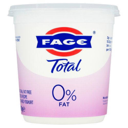 Fage Total 0% Fat Natural Fat Free Greek Recipe Strained Yoghurt 950g