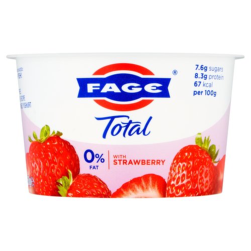 Fage Total 0% Fat Free Greek Recipe Strained Yoghurt with Strawberry 150g