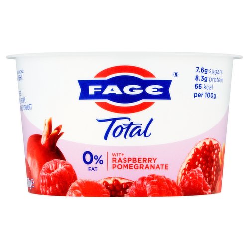 Fage Total 0% Fat Free Greek Recipe Strained Yoghurt with Raspberry Pomegranate 150g