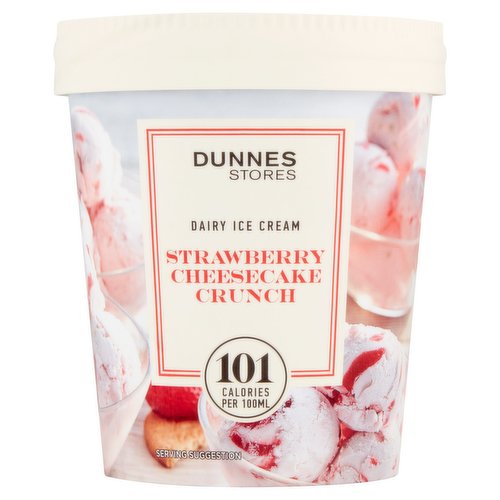 Dunnes Stores Dairy Ice Cream Strawberry Cheesecake Crunch 500ml