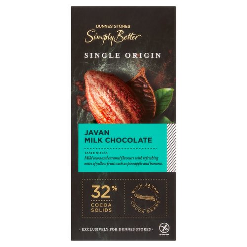 Dunnes Stores Simply Better Single Origin Javan Milk Chocolate 100g