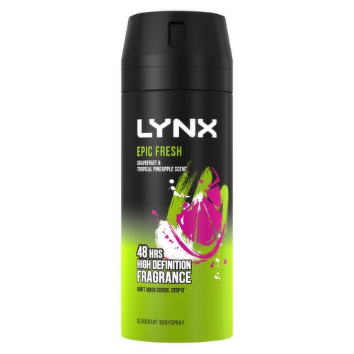 Lynx Epic Fresh Body Spray For Men Grapefruit & Pineapple Scent 150 ML 