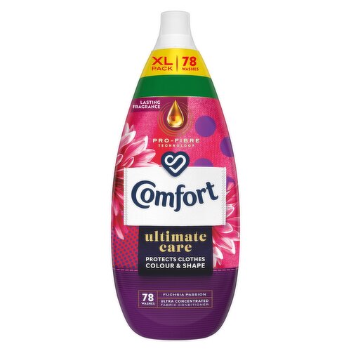 Comfort  Ultra-Concentrated Fabric Conditioner Ultimate Care Fuchsia Passion 1.178 L (78 washes) 
