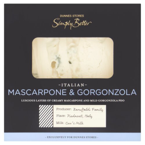 Dunnes Stores Simply Better Italian Mascarpone & Gorgonzola 150g - Dunnes  Stores