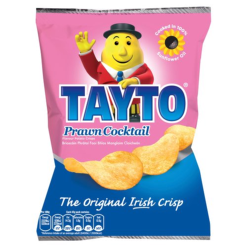 Tayto Prawn Cocktail Flavour Potato Crisps 42g e