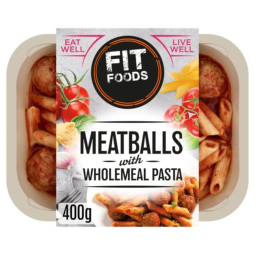Beef and Pork Meatballs with Wholemeal Penne Pasta in a Tomato Sauce<br/><br/><b>Features</b><br/>Eat Well. Live Well<br/>Beef and pork meatballs with wholemeal penne pasta in a tomato sauce<br/>Cooked Just Heat Microwaveable<br/>26g Protein<br/>509 Kcals<br/><br/><b>Recycling Info</b><br/>Card - Recyclable<br/>Tray - Recyclable<br/><br/><br/><b>Ingredients</b><br/>Tomato Sauce (44%) [Chopped Tomatoes (51%) (Tomatoes, Tomato Juice, Acidity Regulator: Citric Acid), Water, Tomato Purée (4%), Red Wine [Red Wine, Salt, Pepper, Preservatives Potassium <span style='font-weight: bold;'>METABISULPHITE</span>, <span style='font-weight: bold;'>SULPHUR DIOXIDE</span>], Garlic Purée, Stevia Erylite® Sweetener, Vegetable Bouillon (Salt, Yeast Extract, Dextrose, Garlic Powder, Onion Powder, Parsley, Turmeric, Sage Extract, <span style='font-weight: bold;'>CELERY</span> Extract, Pepper Extract), Balsamic Vinegar, Olive Oil, Thickener: Modified Waxy Maize Starch, Basil, Oregano, Rosemary Extract, Stabiliser: Guar Gum, Sea Salt, Cracked Black Pepper]<br/>Wholemeal Pasta (33%) (Durum Whole <span style='font-weight: bold;'>WHEAT</span> Flour)<br/>Beef and Pork Meatballs (22%) [Beef (51%), Pork (25%), Water, Beef Fat, Rusk (<span style='font-weight: bold;'>WHEAT</span> Flour, Salt), Dried Onion, Salt, Onion, <span style='font-weight: bold;'>EGG</span> White Powder, Spices]<br/><br/><b>Allergy Advice</b><br/>For allergens, see ingredients highlighted in <span style='font-weight: bold;'>BOLD</span>.<br/><br/><br/><b>Allergy Text</b><br/>May also contain traces of Nuts.<br/><br/><br/><b>Storage Type</b><br/>Chilled<br/><br/><b>Storage and Usage Statements</b><br/>Suitable for Home Freezing<br/>Keep Refrigerated<br/><br/><b>Storage</b><br/>Keep refrigerated between 1°C and 4°C.<br/>
Once opened, continue to refrigerate and consume within 2 days. Suitable for home freezing. If freezing, defrost fully before cooking. Use within 1 month of freezing.<br/>
Do not refreeze once thawed. For 'use by' date see film.<br/><br/><b>Storage Conditions</b><br/>Min Temp °C 1<br/>Max Temp °C 4<br/><br/><b>Cooking Guidelines</b><br/>Cooking Instructions - General - Ensure food is thoroughly cooked before serving. Do not reheat once cooked.<br/>Microwave - From Chilled - Pierce film and heat for 4 mins in a 900w appliance, or 5 mins in a 750w appliance.<br/>Oven cook - From Chilled - Pierce film and place in preheated oven at 180°C / 350°F / Gas Mark 4 for 30 mins.<br/><br/><b>Company Name</b><br/>Dublin Meat Company<br/><br/><b>Company Address</b><br/>Forest Road,<br/>
Swords,<br/>
Co Dublin.<br/><br/><b>Durability after Opening</b><br/>Consume Within - Days - 2<br/><br/><b>Web Address</b><br/>www.dublinmeatcompany.com<br/><br/><b>Return To</b><br/>Dublin Meat Company,<br/>
Forest Road,<br/>
Swords,<br/>
Co Dublin.<br/>
www.dublinmeatcompany.com<br/>
