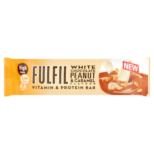 Fulfil White Chocolate Peanut & Caramel Flavour Vitamin & Protein Bar 55g