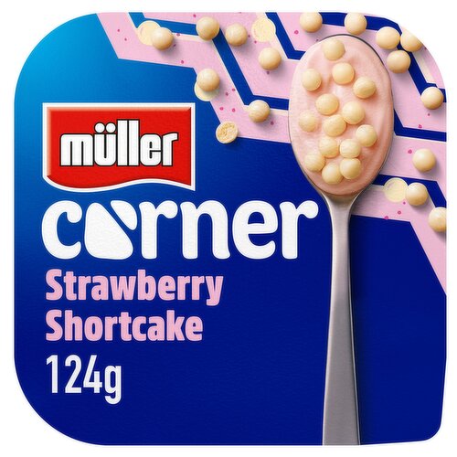 Müller Corner Strawberry Yogurt with White Chocolate Shortcake Balls