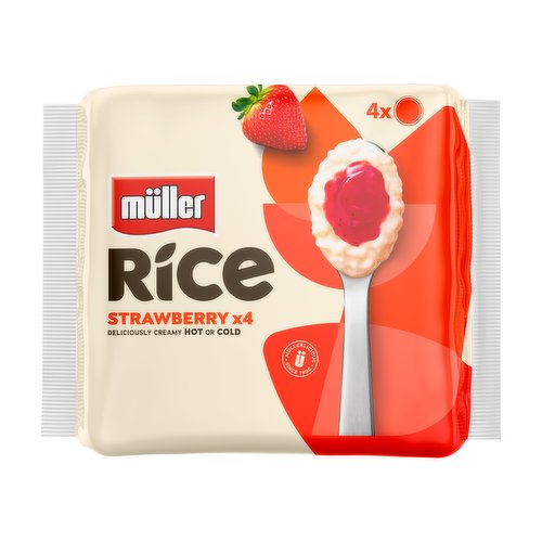 Müller Rice Strawberry Low Fat Pudding Dessert 4 x 170g (680g)