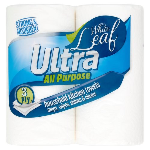 White Leaf Ultra All Purpose Household Kitchen Towels 3 Ply