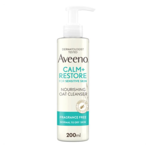 Aveeno Face CALM & RESTORE Nourishing Oat Face Wash Cleanser 200ml