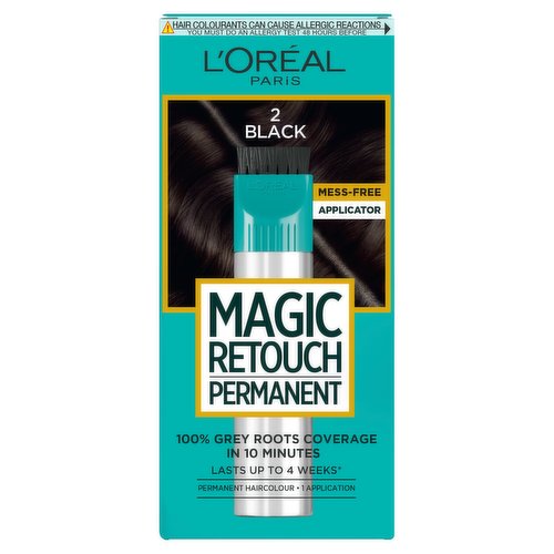 L'Oreal Magic Retouch Permanent Root Concealer, Touching Up Grey Hair Dye, Black 2