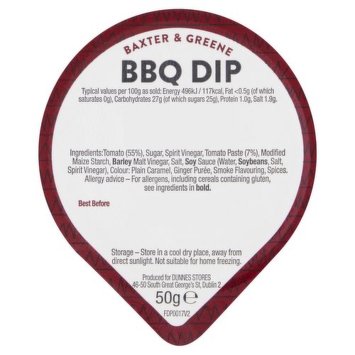 Baxter & Greene BBQ Dip 50g