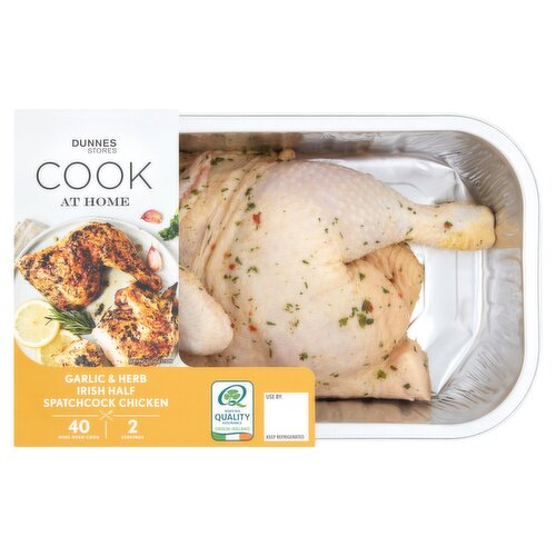 Dunnes Stores Cook at Home Garlic & Herb Irish Half Spatchcock Chicken 570g