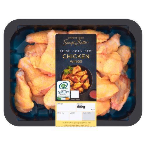 Dunnes Stores Simply Better Irish Corn Fed Chicken Wings 500g