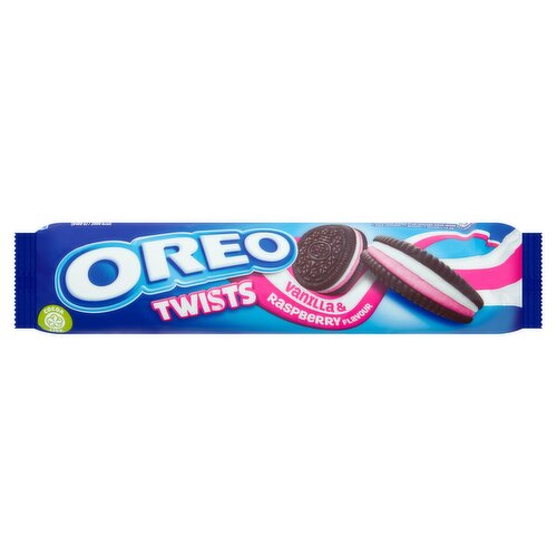 OREO Twist Vanilla & Raspberry Flavour Sandwich Biscuits 157g