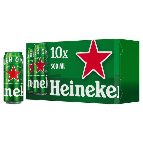 Heineken Premium Lager beer 10 x 500 ml can