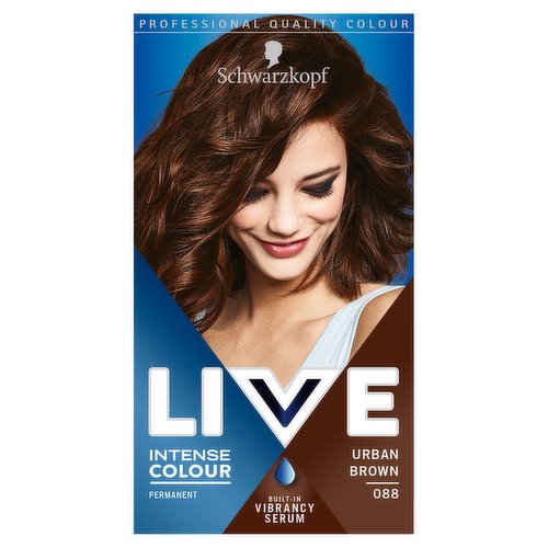 Schwarzkopf Live Intense Colour Brown Hair Dye Urban Brown 088 Permanent