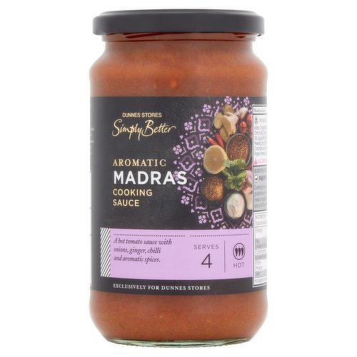 Dunnes Stores Simply Better Aromatic Madras Cooking Sauce 450g