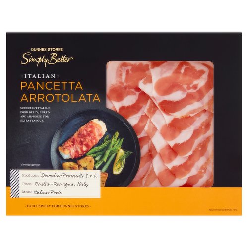 Dunnes Stores Simply Better Italian Pancetta Arrotolata 80g