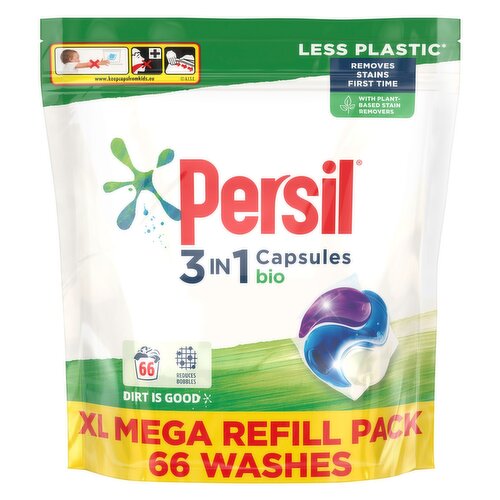 Persil 3 in 1 Laundry Washing Capsules Bio 1. 782 kg (66 washes) 